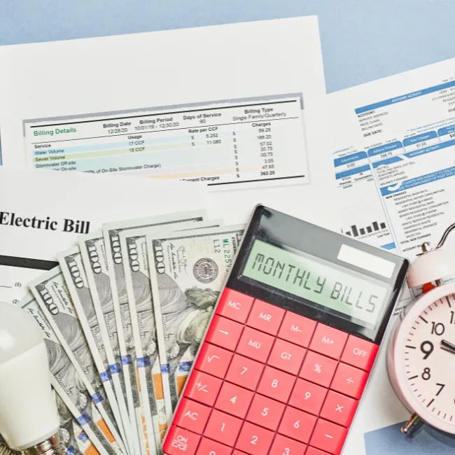 Digital Tracker Showing Monthly Savings