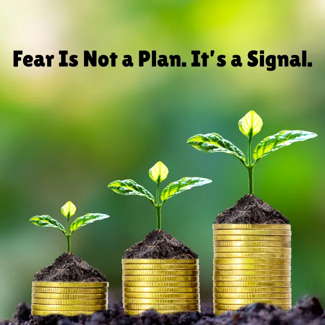 Fear is not a plan it's a signal