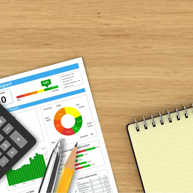 Sample credit report breakdown