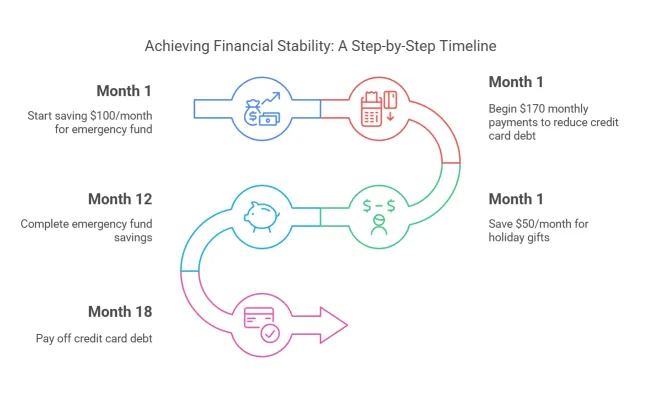 Melissa Explains Achieving Financial Stability: A Step-by-Step Timeline